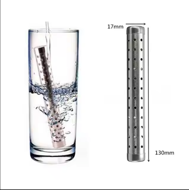 Hydrogen Nano Water Alkaline Filter Stick – Stainless Steel pH Booster for Healthy Drinking Water